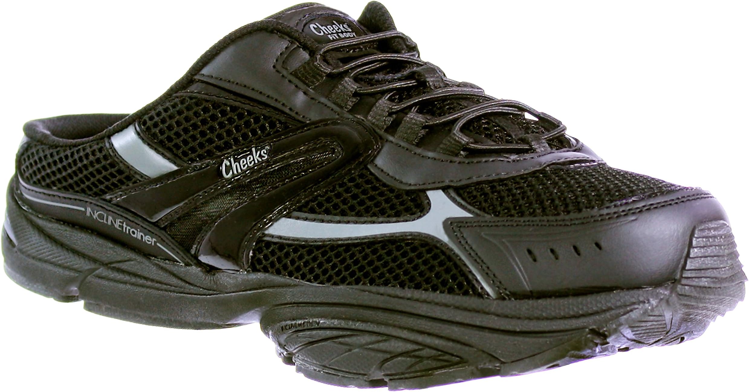 CHEEKS by Tony Little EASYSHAPERS Women's Leather Mule Black US Women's 6.5M