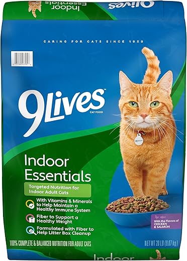 9Lives Indoor Complete Cat Food, 20 Pound Bag