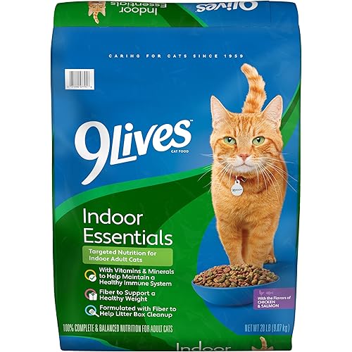 9Lives Indoor Complete Dry Cat Food, 20 lb. Bag