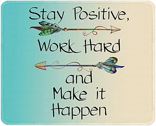 ITNRSIIET Gaming Mouse Pad with Stitched Edges, Premium-Textured Mouse Mat Pad, Non-Slip Rubber Base Mousepad for Laptop, Computer & PC, 260×210mm, Inspirational Quote