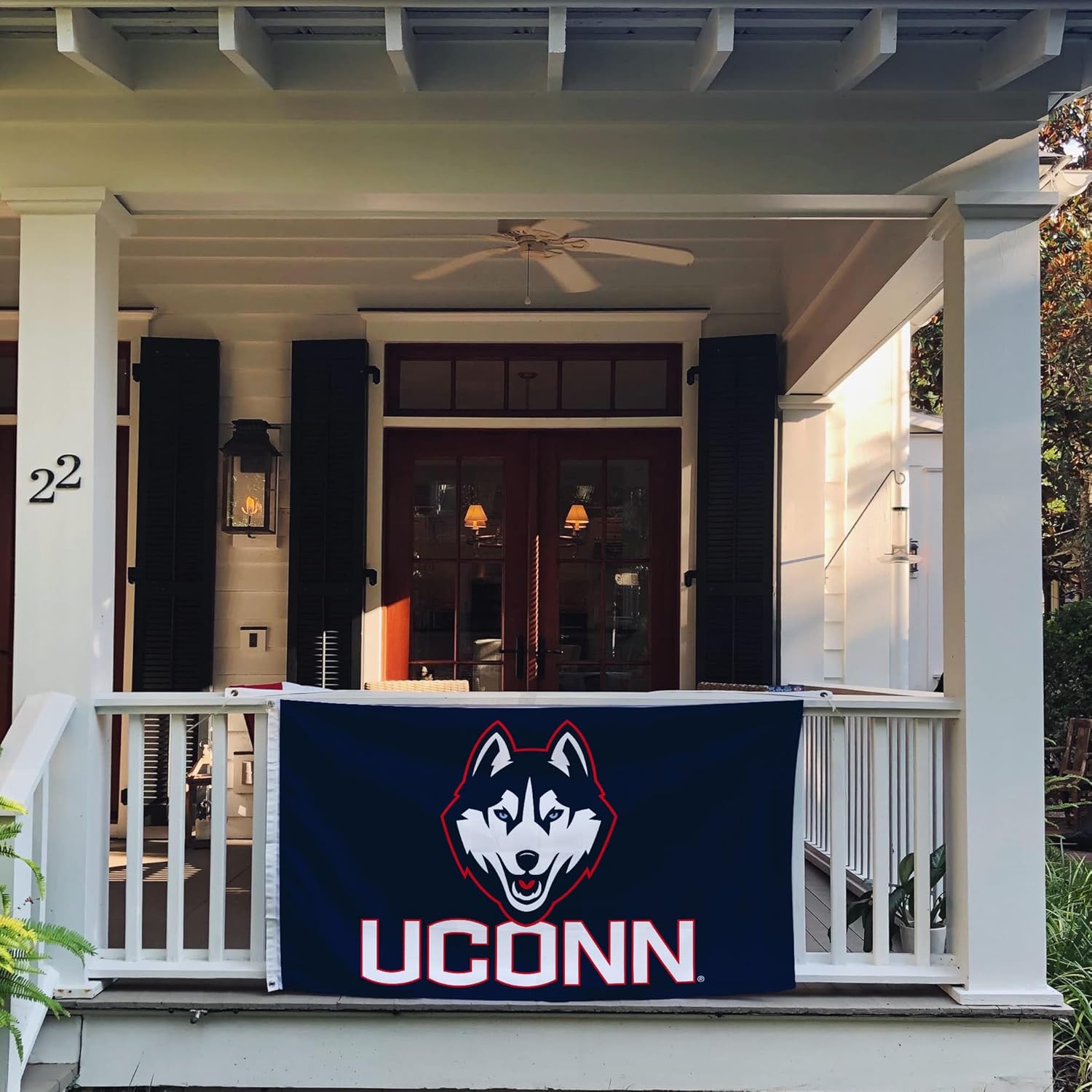 Desert Cactus University of Connecticut UConn Flag - 3 x 5 Feet Huskies Banner, Indoor/Outdoor Durable Fabric, 100% Polyester Design (Style 1) - Image 5