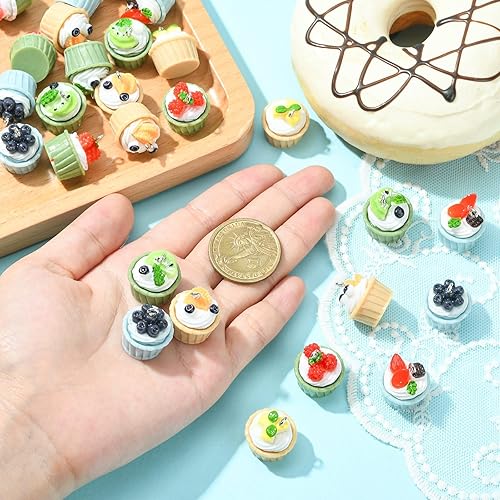 Miniatura 3 de LiQunSweet Encantos mágicos de plástico para postres de alimentos y flores de resina, No es una piedra preciosa