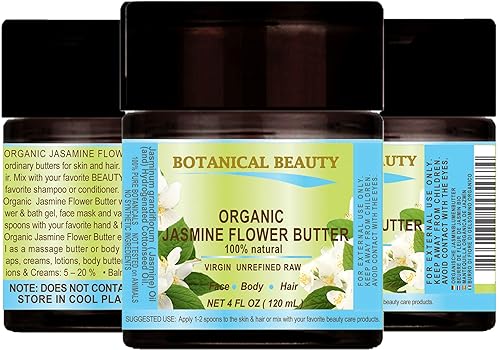Miniatura 3 de MANTECA DE ACEITE DE JASMÍN ORGÁNICO CRUDA 100% NaturalVirgenSIN REFINAR 4 Fl.oz.- 4.1 fl oz. Para el cuidado de la piel, el cabello y las uñas.