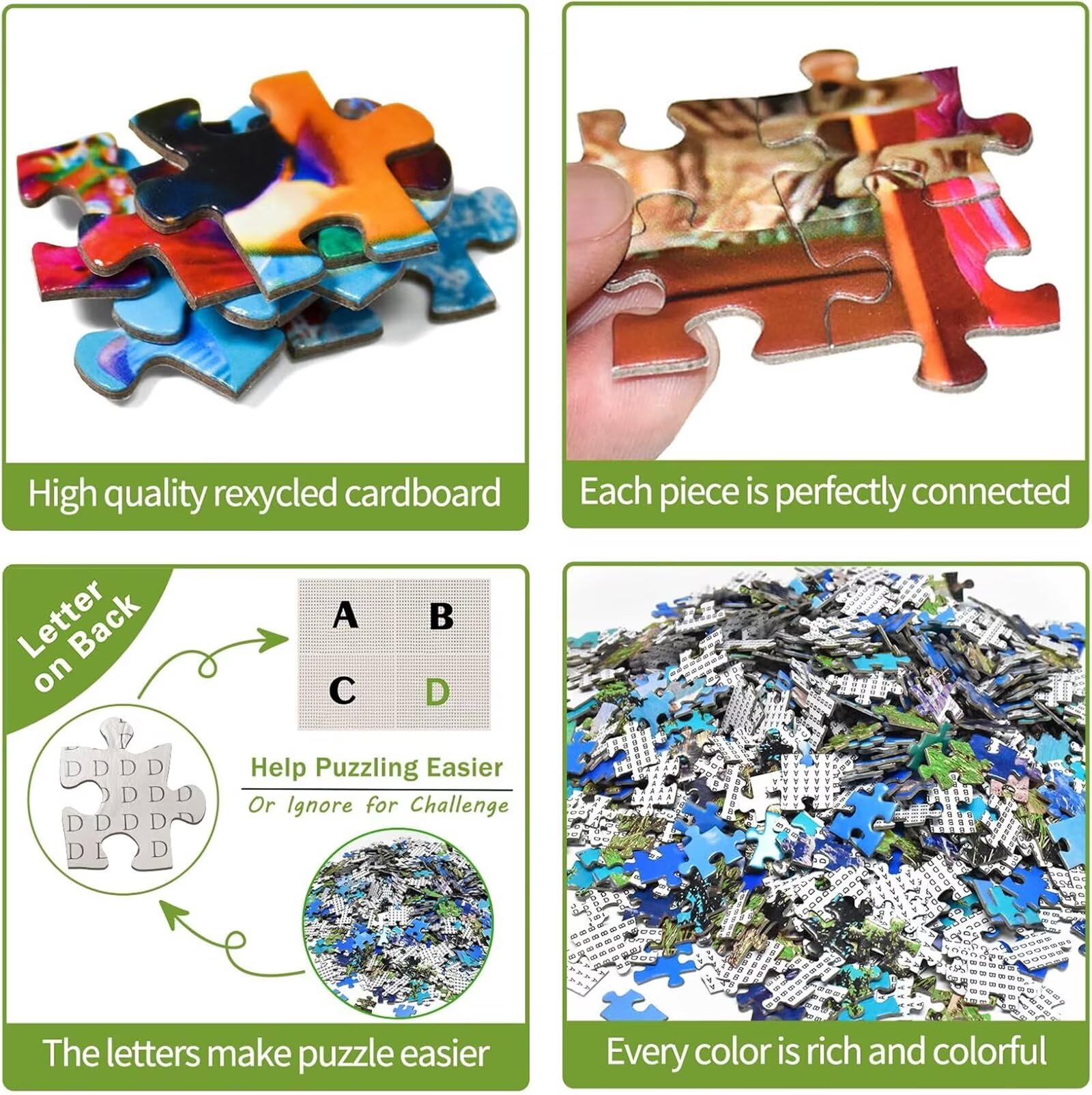 Puzzle 4000 Teile Löwe Puzzle Erwachsene, Holzpuzzle Erwachsene Puzzelmatten, Mehrfarbig Holzpuzzle, Klassische Puzzles Wiese Wooden Jigsaw, Geschicklichkeitsspiel für die Ganze Familie, Dekor S-411