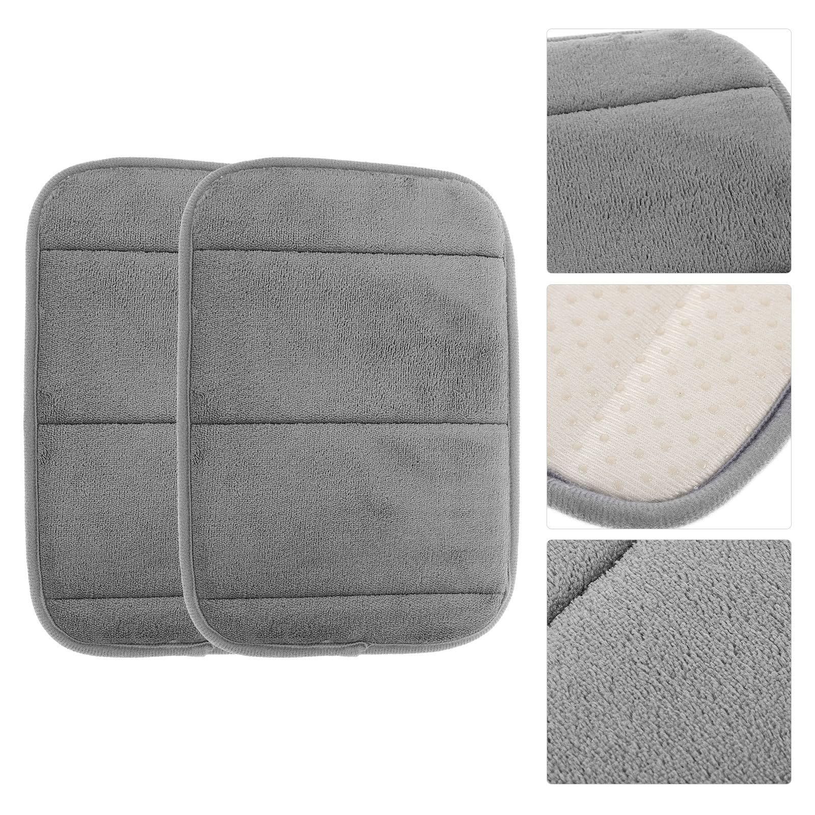 Alfombrilla de Ratón Pequeña para Juegos 2 Piezas Soporte para Muñeca de Espuma Viscoelástica Gris 30 Cm Antideslizante para Oficina y Uso Doméstico
