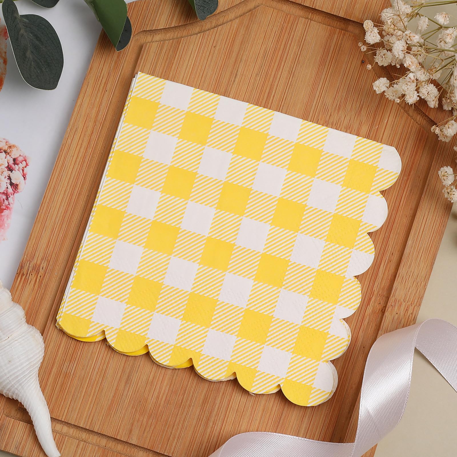 Servilletas Papel Blanca Limón Amarillo Servilletas Decoupage Decoradas Papel Higienico Desechables Toilet Paper Cumpleaños Cocktail 2 Capas Paper Towels Bodas Fiesta Jardín 30 Paquetes(33x33cm）