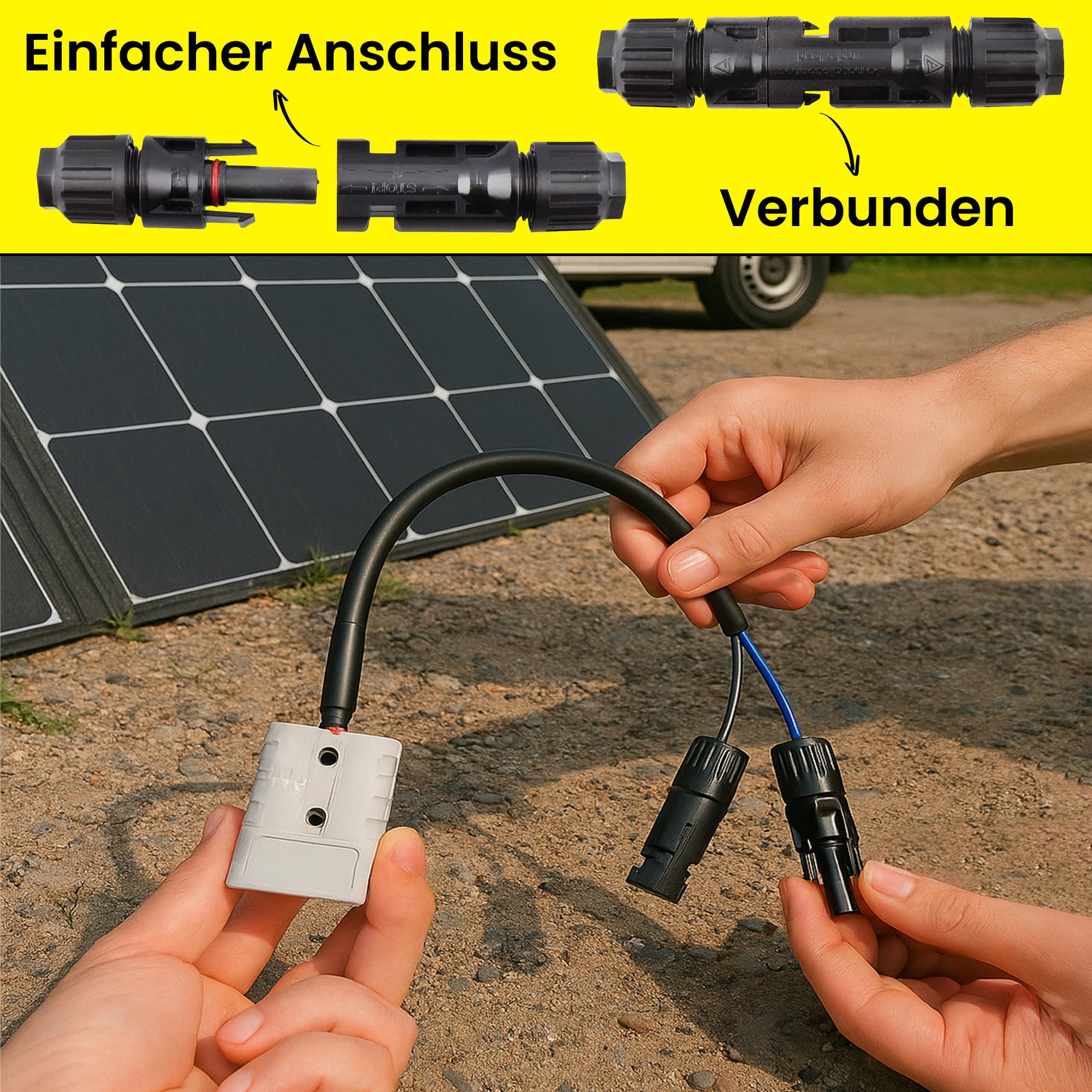 Anderson adapter 20 cm do złącza solarnego do modułów FSP i walizki solarnej