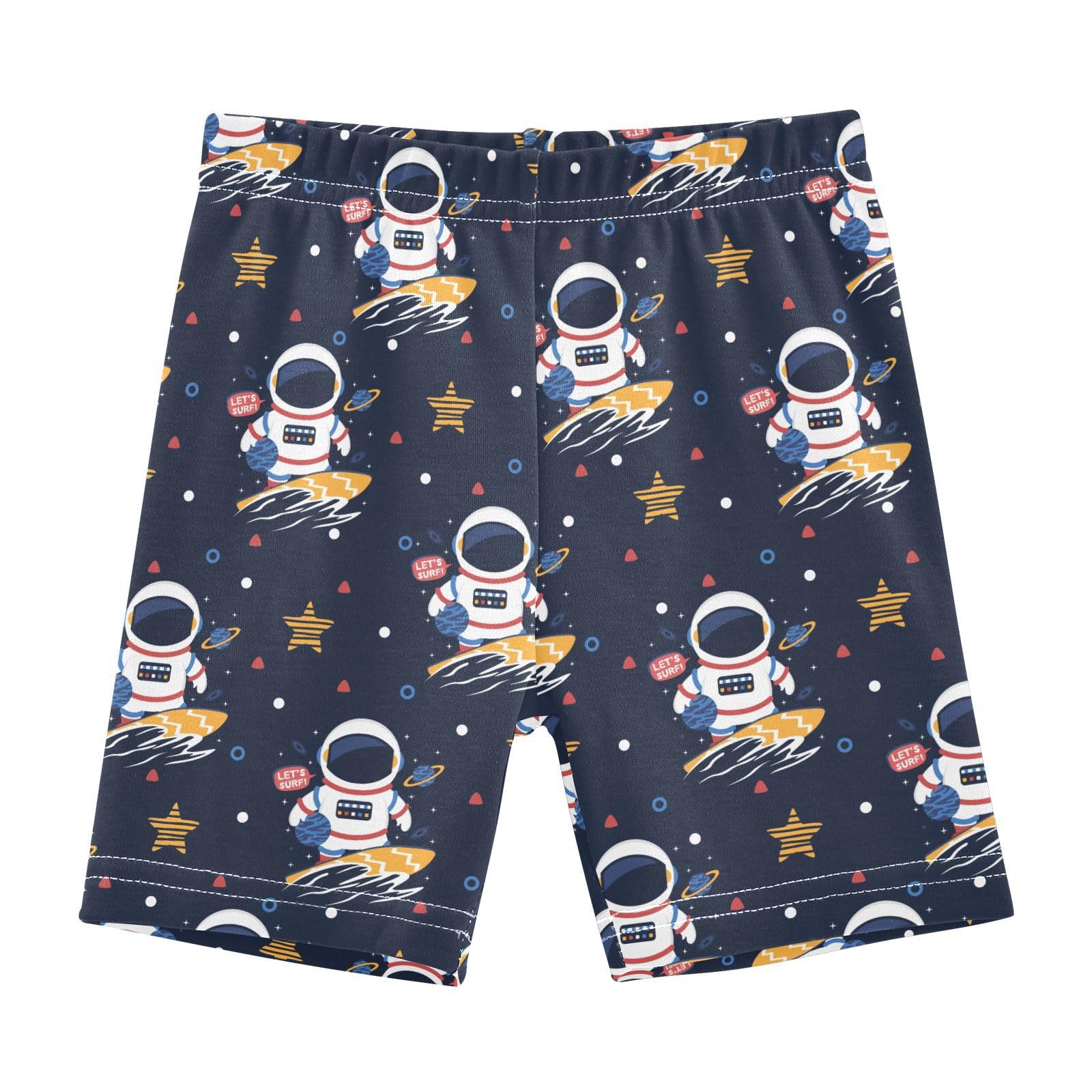 JHKKU Girls Cartoon Astronaut Shorts Cotton Cartwheel Bike Kids Biker Under Dress Dance Short Girl Clothes 4T