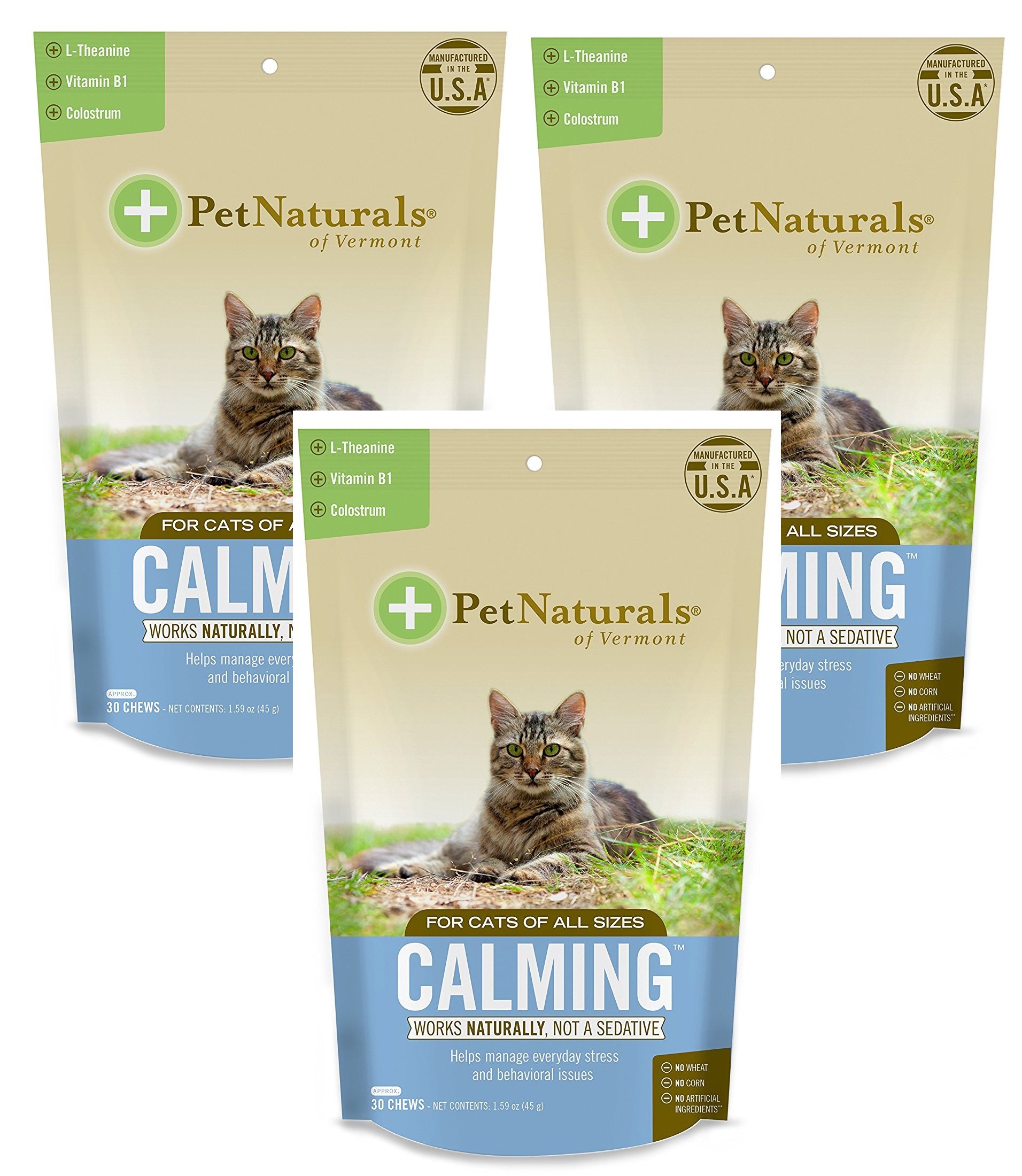 Pet Naturals of Vermont Calming Supplement Chew Treats for Cats (3 Pack)