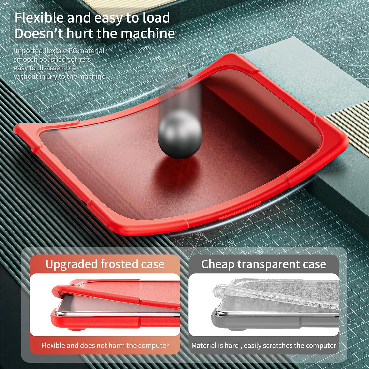 Heavy Duty Case for MacBook Neo Case 13 inch 2026 Release Model A3404, Ultra-Thin Crack&Fingerprint Resistant Shockproof TPU Protective Hard Shell Cover with Foldable Kickstand (Red)