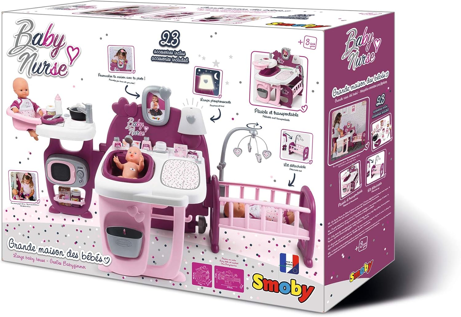 Buy Smoby Baby Nurse Play Center For Dolls With 23 Accessories Pink Online In Taiwan B07pnjhv3n