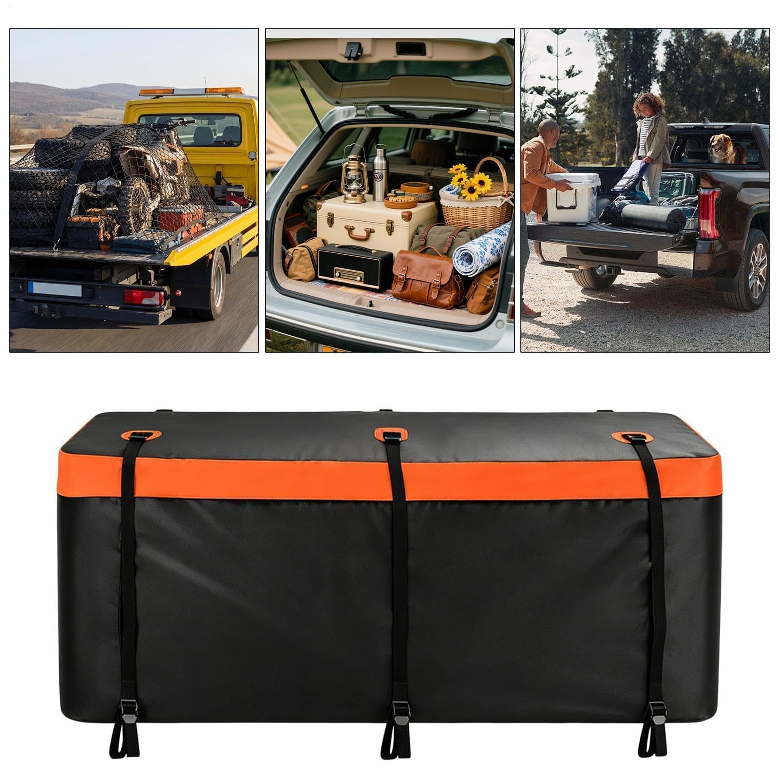 Caja de carga plegable de 550 L, resistente al agua y duradera