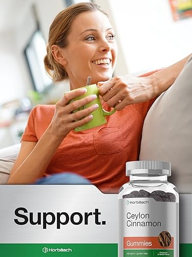 Miniatura 6 de Horbaach - Gomitas de canela de Ceilán sin azúcar, 2000 mg  50 unidades  Veganas, sin OMG, sin gluten  Sabor a canela y vainilla