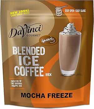 ◆mocha◆ Amazon.com : DaVinci Gourmet Ice Coffee Mocha Blended Drink Mix, 3