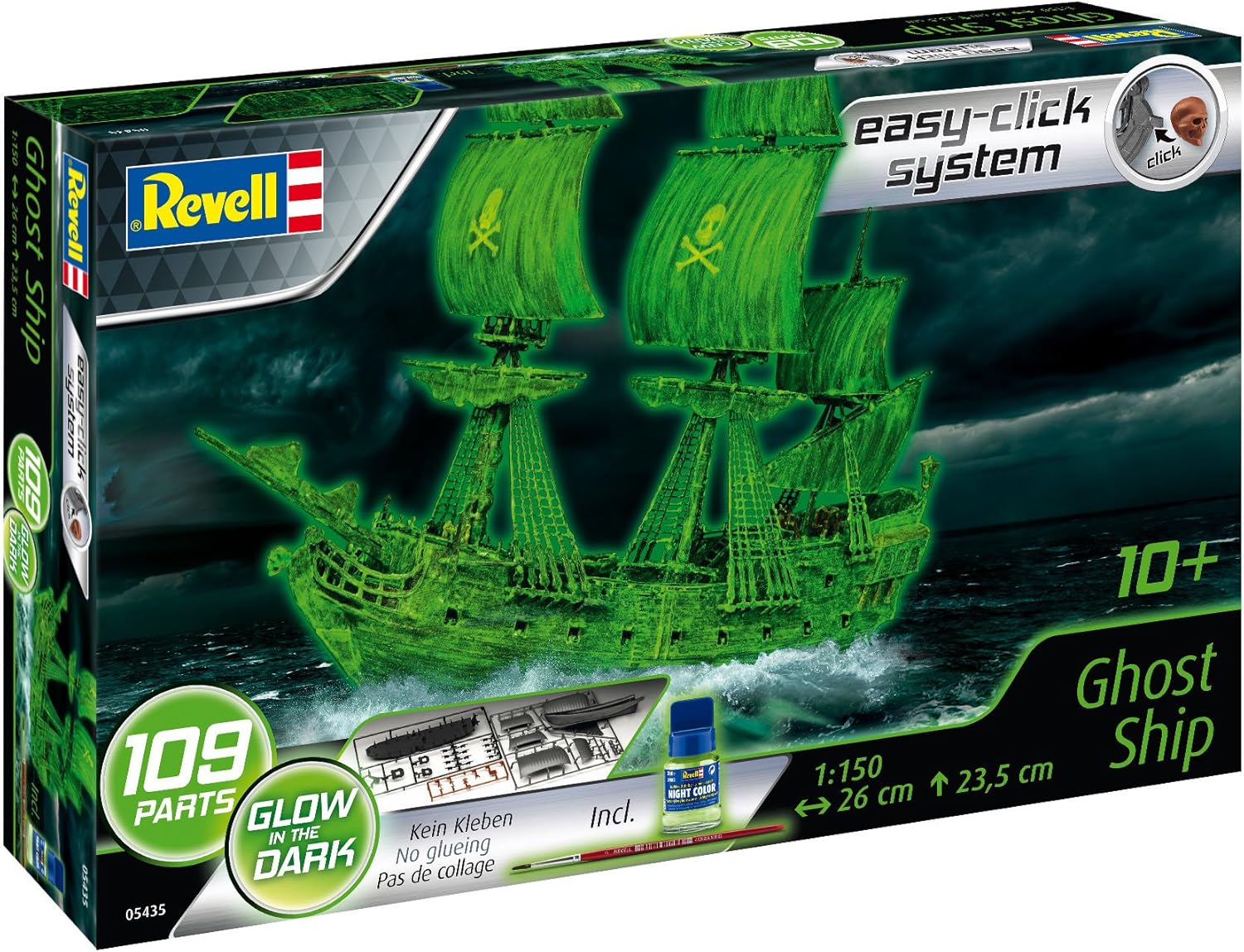 Maqueta Revell Barco fantasma con sistema Easy-Click y pintura luminosa por 14,99€