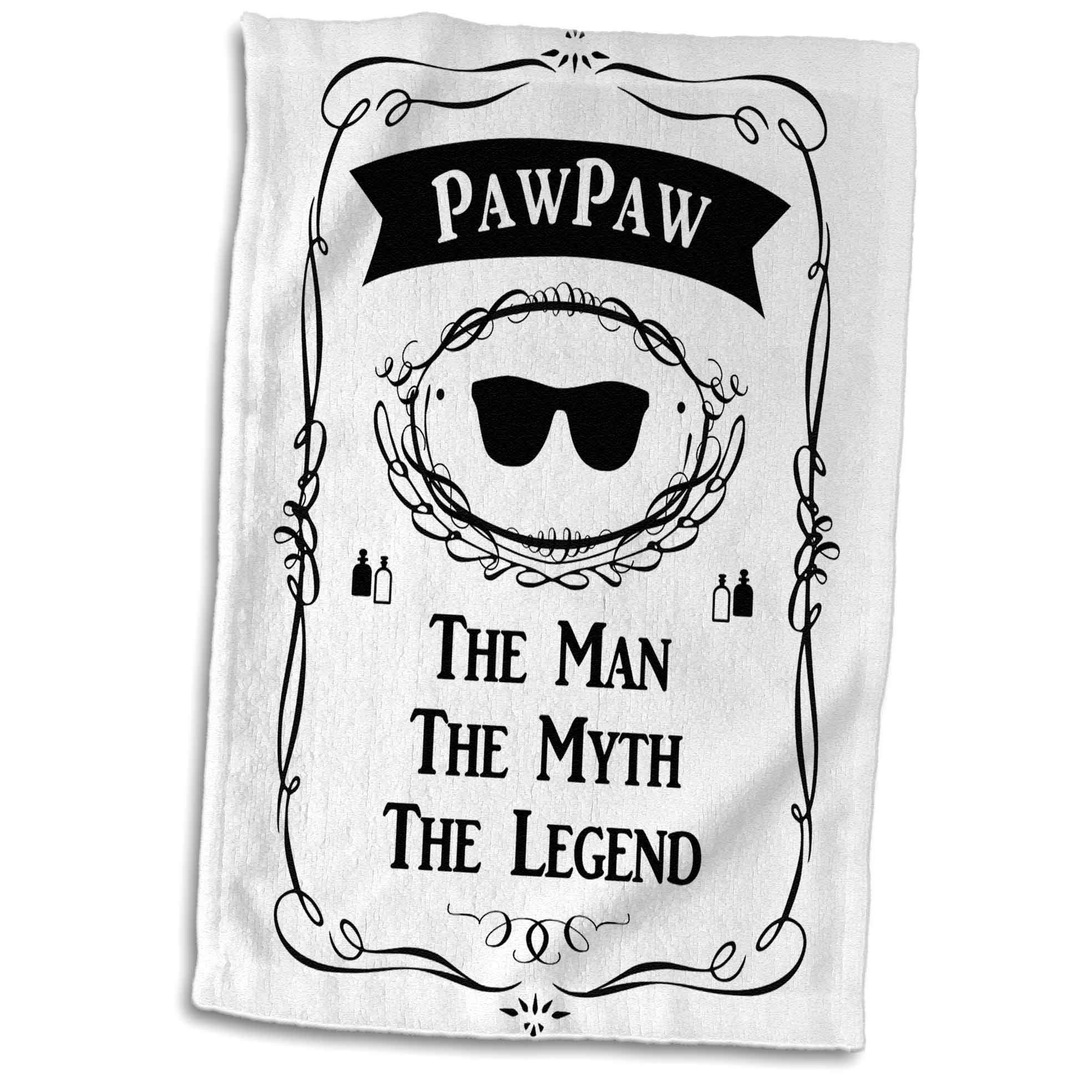 GlobalNiche® Pawpaw The Man The Myth The Legend Paw Fun Grandpa Nickname Gift Hand Towel, 15" x 22"