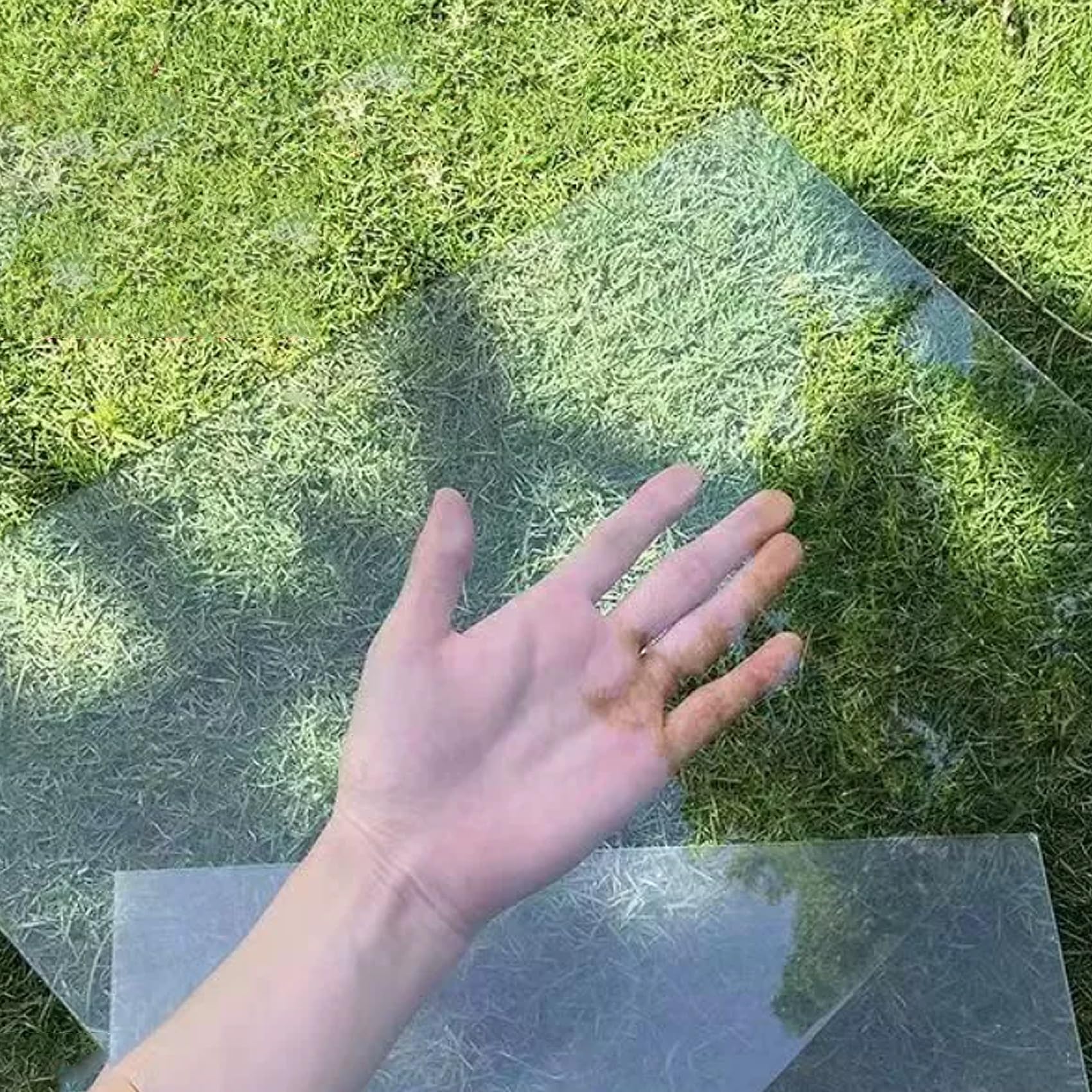 Transparente Acrylglas Platte, 1mm Polycarbonatplatten Gewächshaus, Dachplatten Kunststoff für außen Garten Terrasse Balkon(100x200cm)