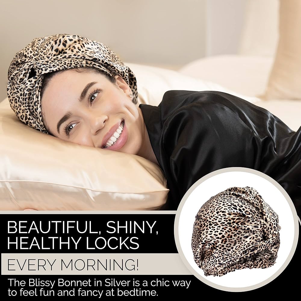 Amazon.com: Blissy Silk Bonnet For Sleeping For Long And