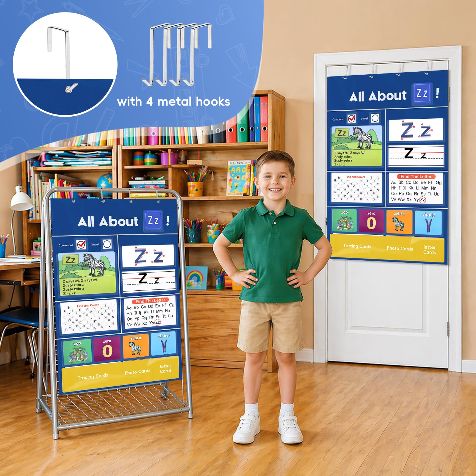 Alphabet-Lerntaschentabelle, Alphabet-Wandtafel, ABC-Karteikarten, Lernmaterial, Handschrift, Übung, Buchstabenverfolgung für Kinder, Vorschule, Kindergarten, Lernaktivitäten, Must-Haves