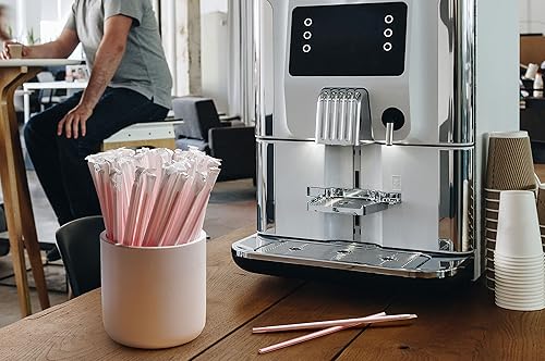 Miniatura 4 de 500 Agitadores de pajitas de plástico para cóctel, envueltos individualmente (envueltos en papel), 5.75 pulgadas, sin BPA, desechables, de colores,