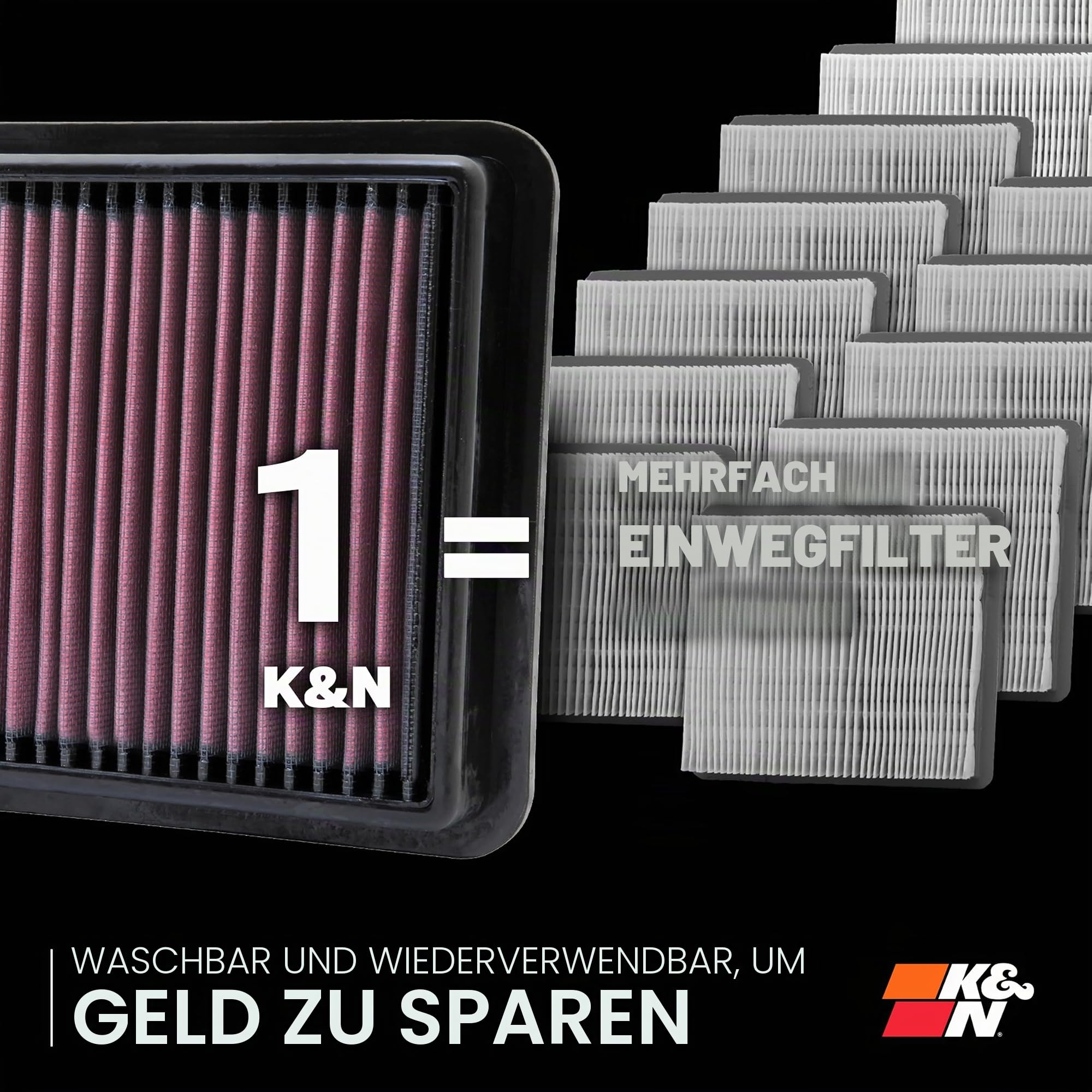 K&N 33-2966 Motorluftfilter: Hochleistung, Prämie, Abwaschbar, Ersatzfilter,Erhöhte Leistung, 2009-2019 (Zafira Tourer, Astra J, Astra MK6, Astra PJ, Verano, Cruze)