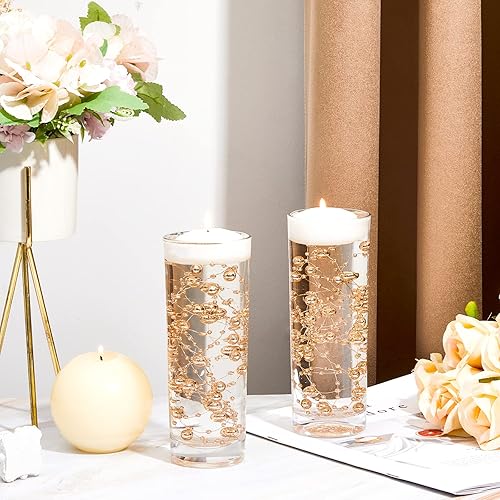 Miniatura 6 de Guirnalda de perlas artificiales para velas flotantes, cuentas de perlas de imitación, guirnalda de perlas para decoración de jarrones, relleno de