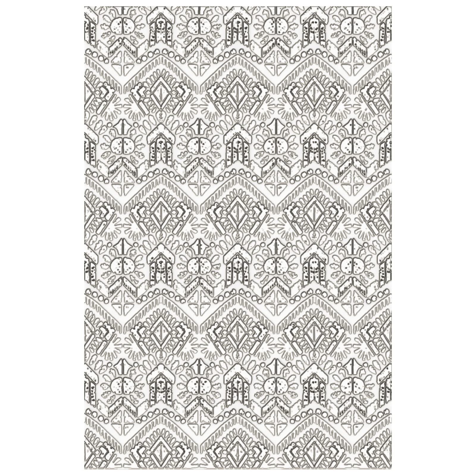 Sizzix 3-D Textured Impressions Embossing Folder Mark Making, 665358, Multicolor