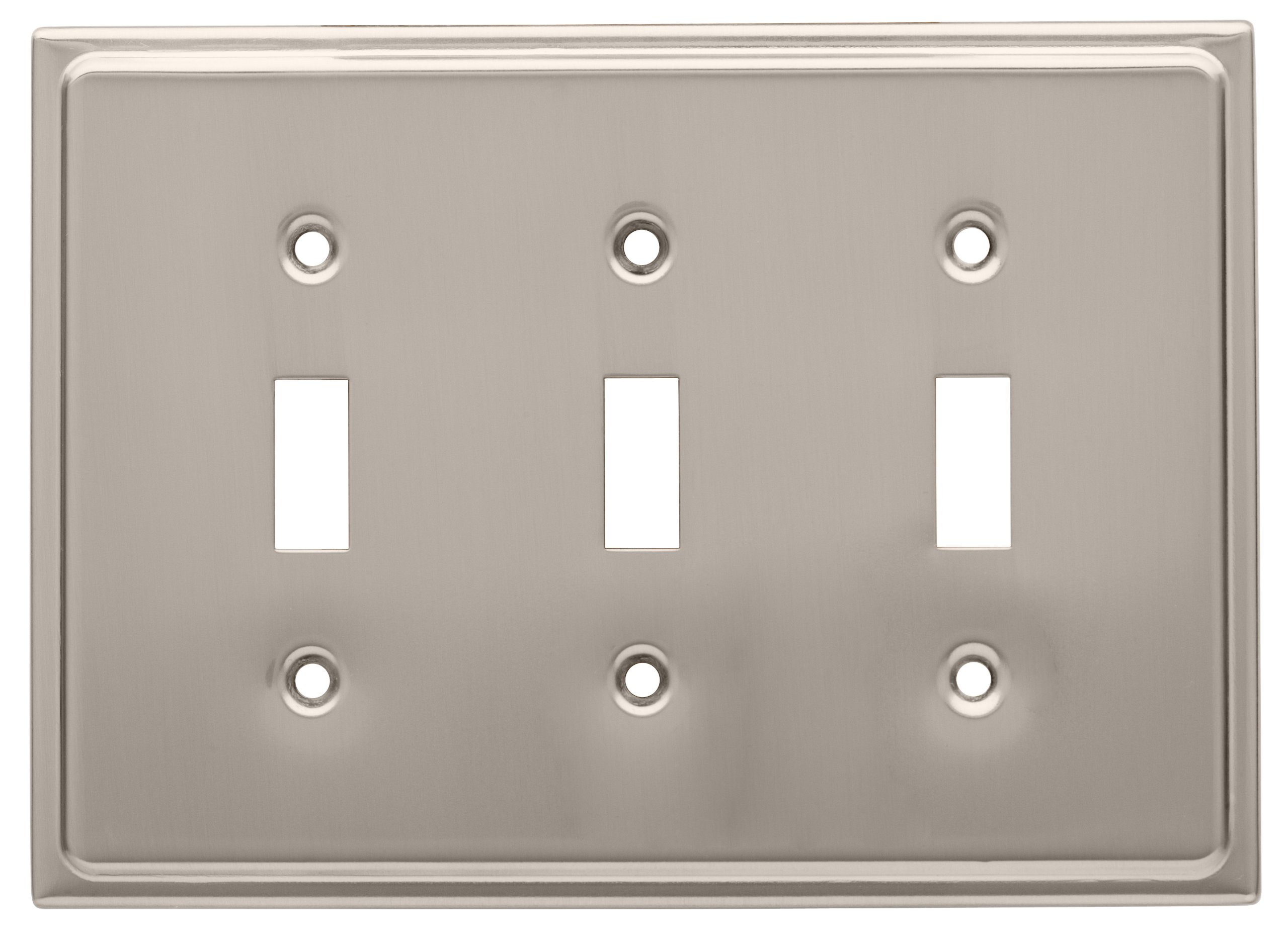 Franklin Brass 126366 Country Fair Triple Toggle Switch Wall Plate, Satin Nickel