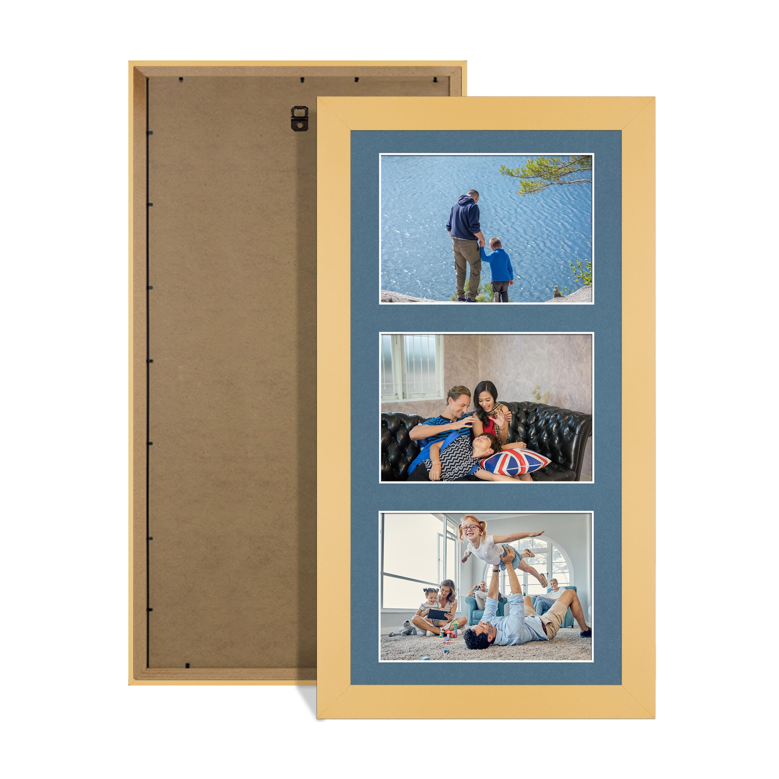 Alison Kingsgate Matte yellow 40x20cm Photo frame for multiple pictures