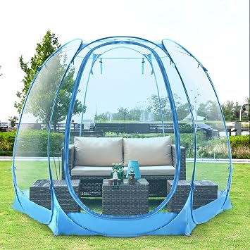 All Weather Proof Pod Pop Up Bubble Tent for 3-8 People, Large Oversize Dome House, Cold Protection Camping Tent, Winter Instant Igloo for Outdoor Activities