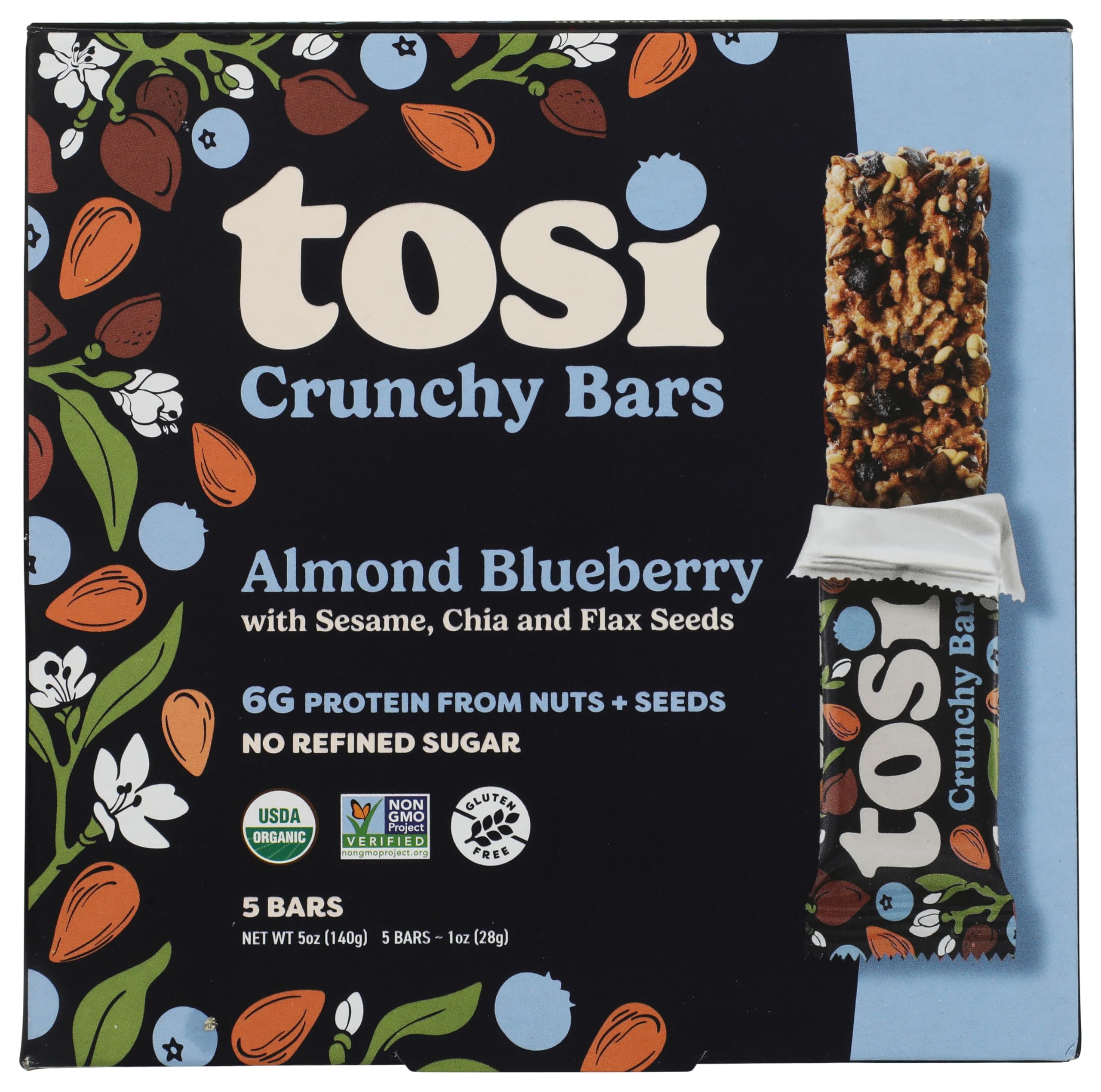 TOSI Organic Almond Blueberry Superbites, 4 OZ