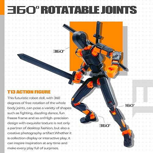 Miniatura 6 de T13 (ensamblado completado) T13 - Juego de figuras de acción T13, figura de acción Dummy 13, figura de acción de Titán 13, figura de acción Robo 13,