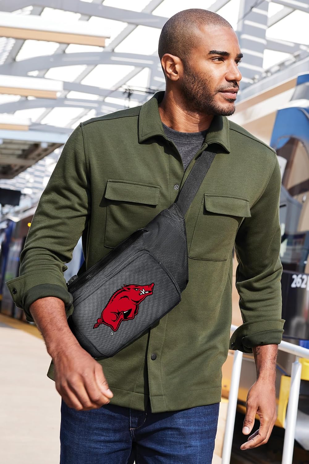 University of Arkansas Waist Pack or Crossbody Bag - Versatile Travel, Sports, or Gameday Bag For Razorback Fans and Alumni, Men or Women