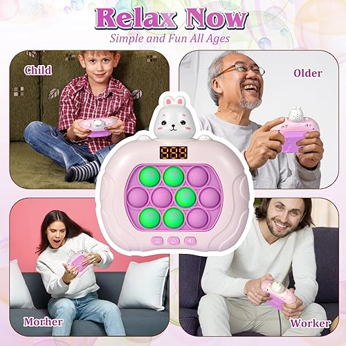 Miniatura 6 de Juego de presionar rápido  Juguete para ansiedad con luz para niños, juego de rompecabezas sensorial de mano, regalos de cumpleaños de Navidad para