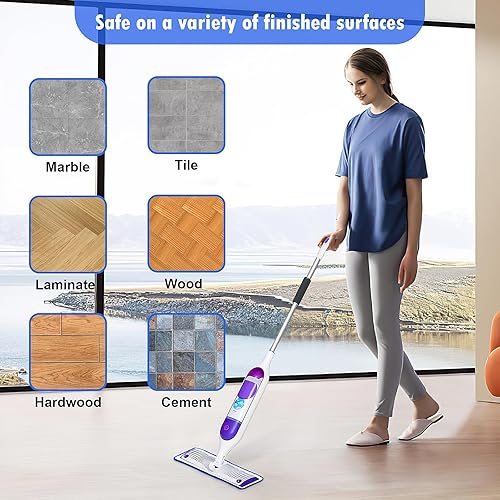 Miniatura 7 de Paquete de 3 almohadillas reutilizables mejoradas para mopa Swiffer PowerMop, almohadillas de repuesto de microfibra para mopa Swiffer Power,