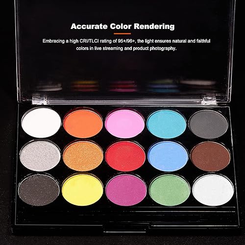 Miniatura 5 de Godox LC30D Litemons - Luz LED de mesa con soporte y cable de alimentación, luz de video LED de 5600K 33W, CRI 95+/TLCl 96+, 8 efectos de luz FX