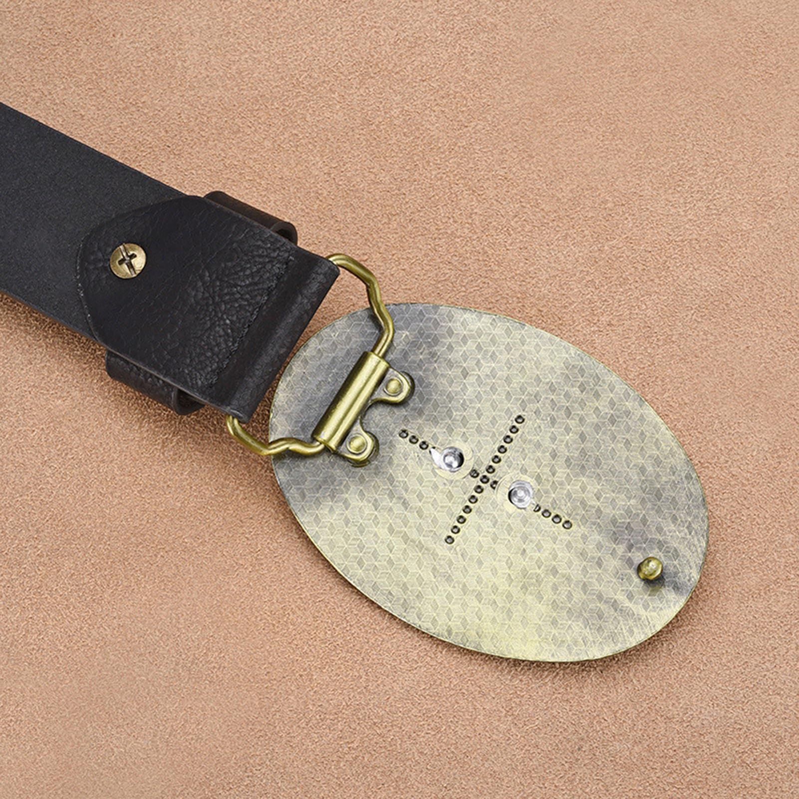 Cinturón Occidental De Cuero Plena Flor For Hombre, Correa Con Relieve Floral, Hebilla Ovalada Toro Cuerno Largo, Negro, Cintura 105 Cm/35 Pulgadas
