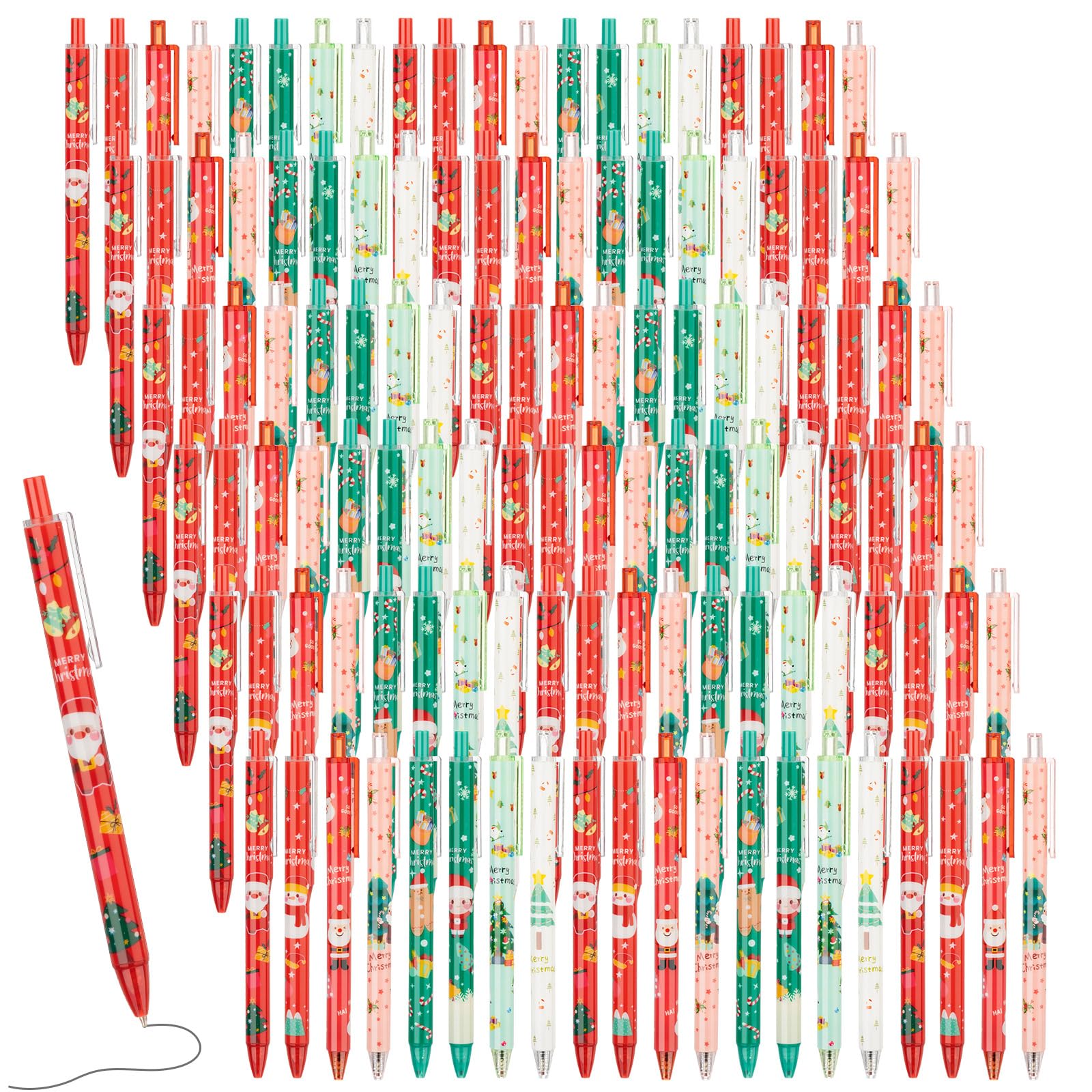 Photo 1 of Yeaqee 200 Pcs Christmas Ballpoint Pens
