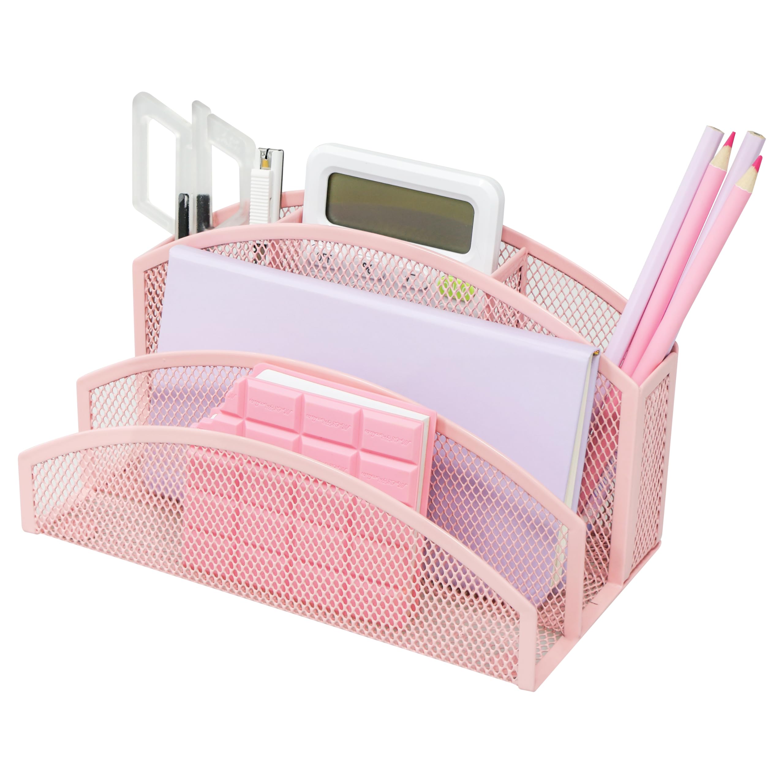EXERZ Schreibtisch-Organizer aus Mesh – 3-stufiger Briefhalt
