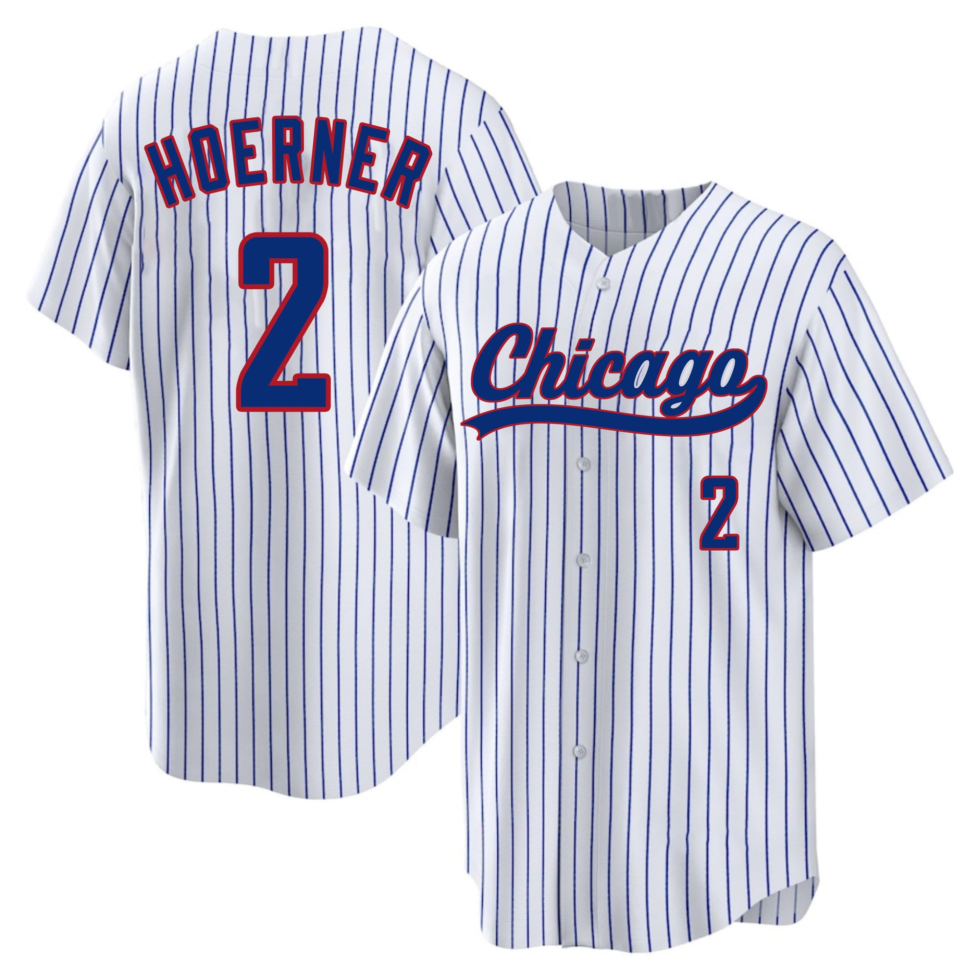 Custom Mens/Women/Youth Chicago Baseball Stitched T-Shirt for Sports Fan