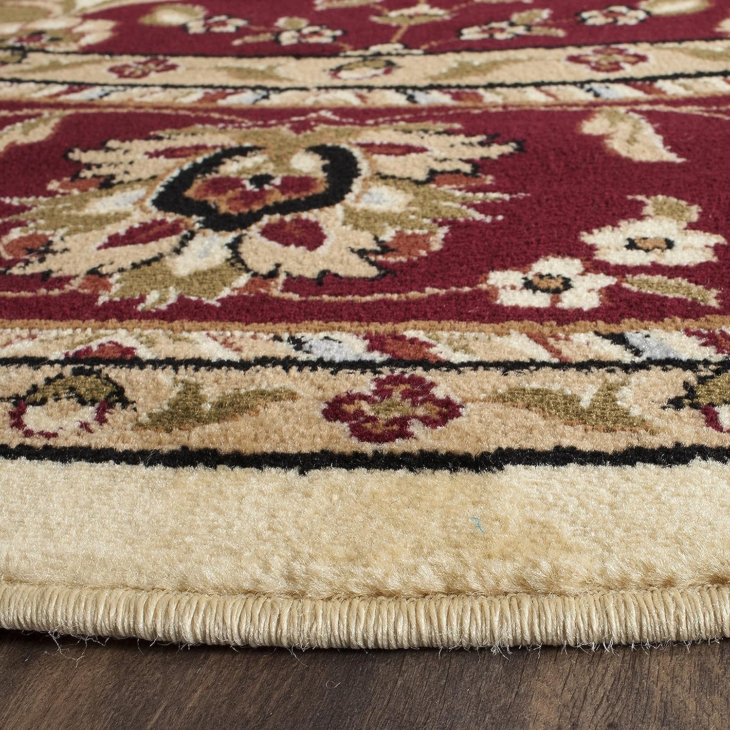 Teppich Traditioneller Teppich, Mehrfarbig, rund, weicher Bodenteppich, moderner Akzent, Heimdekoration (Größe: 100 x 100 cm)