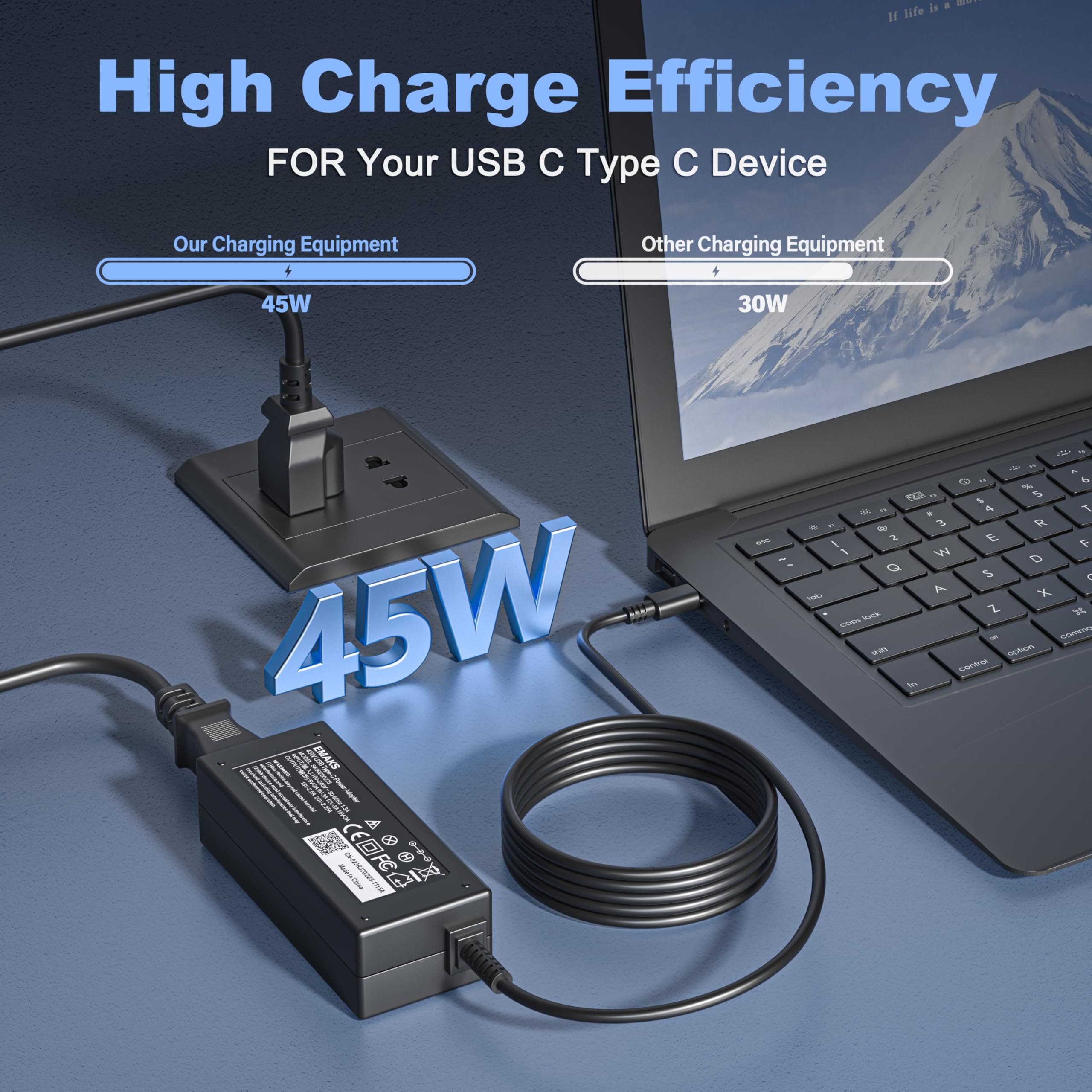 Amazon.com: 45W Type USB C Charger for Acer Chromebook Plus Spin