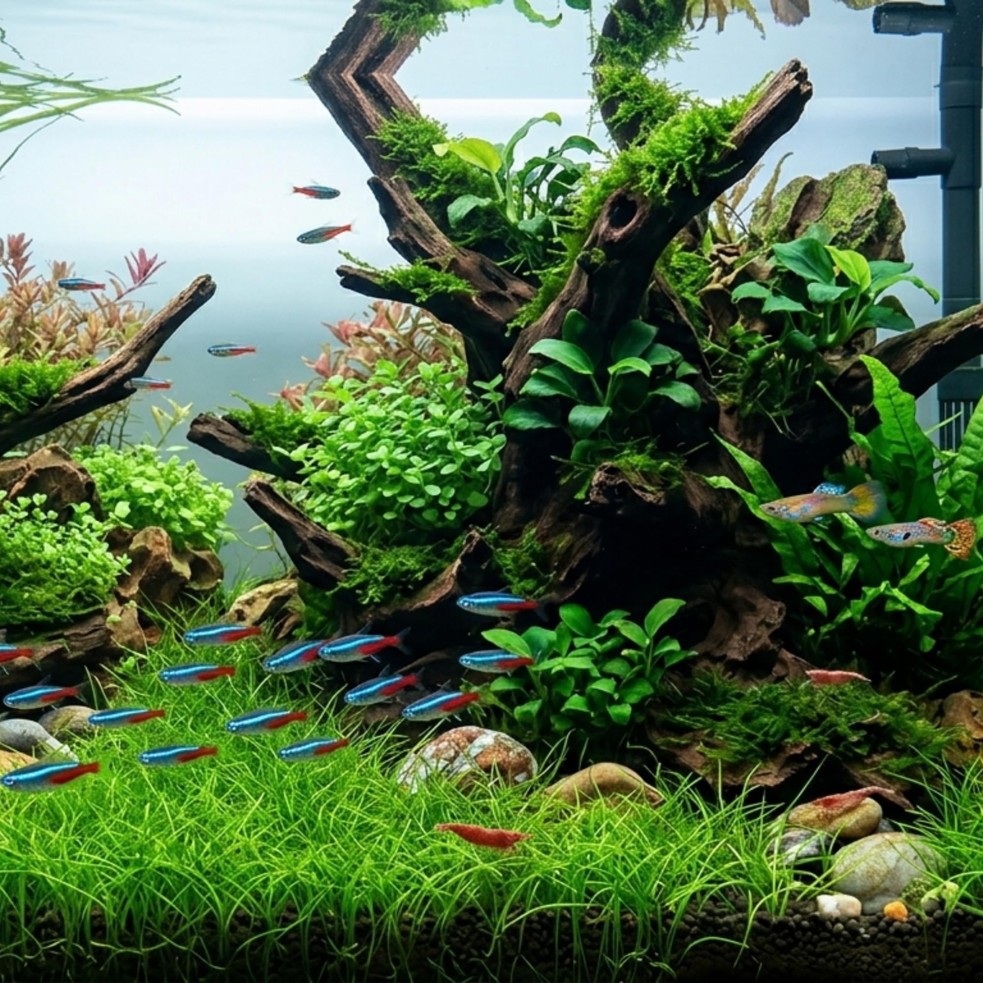 Kit 3 Piante Vere Acquario Effetto Prato e Sfondo Ideale per Principianti | Set Piante Vive per Qualsiasi Acquario d'Acqua Dolce e Aquascaping: Lilaeopsis, Micranthemum e Hemianthus Micranthemoides