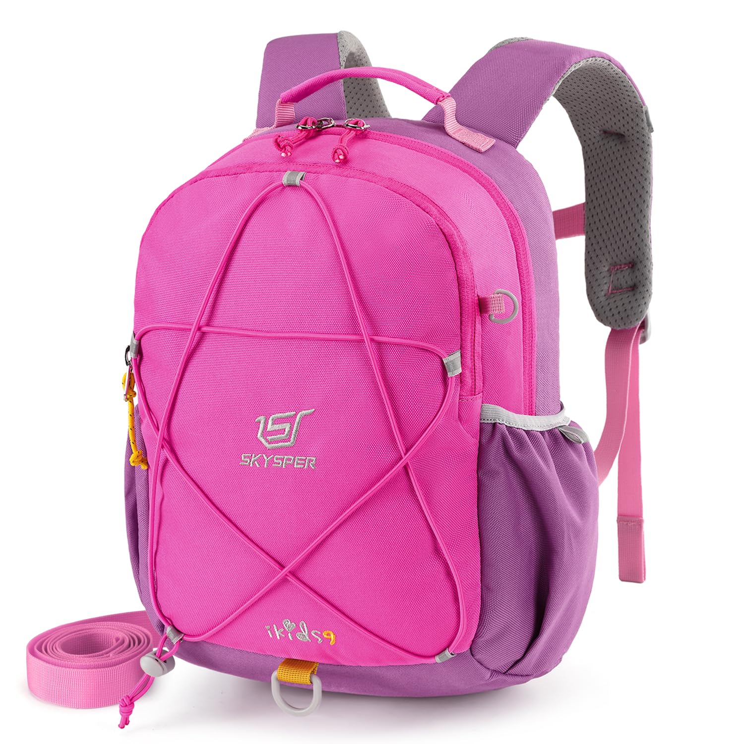 SKYSPER Toddler Backpack with Leash for Boys Girls Kids Travel Backpack Preschool Kindergarten Backpack for Outdoor Day Trips(Pink)