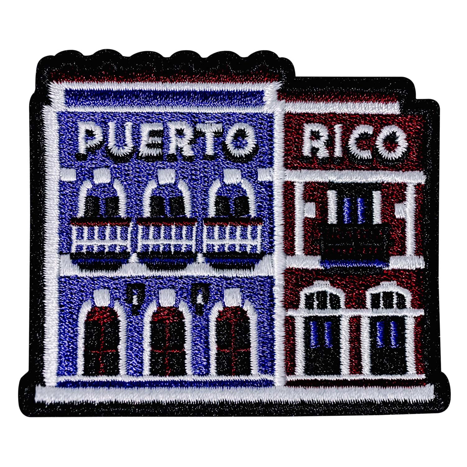 Vagabond Heart Puerto Rico Patch - Iron On Travel Badge - Old San Juan Souvenir
