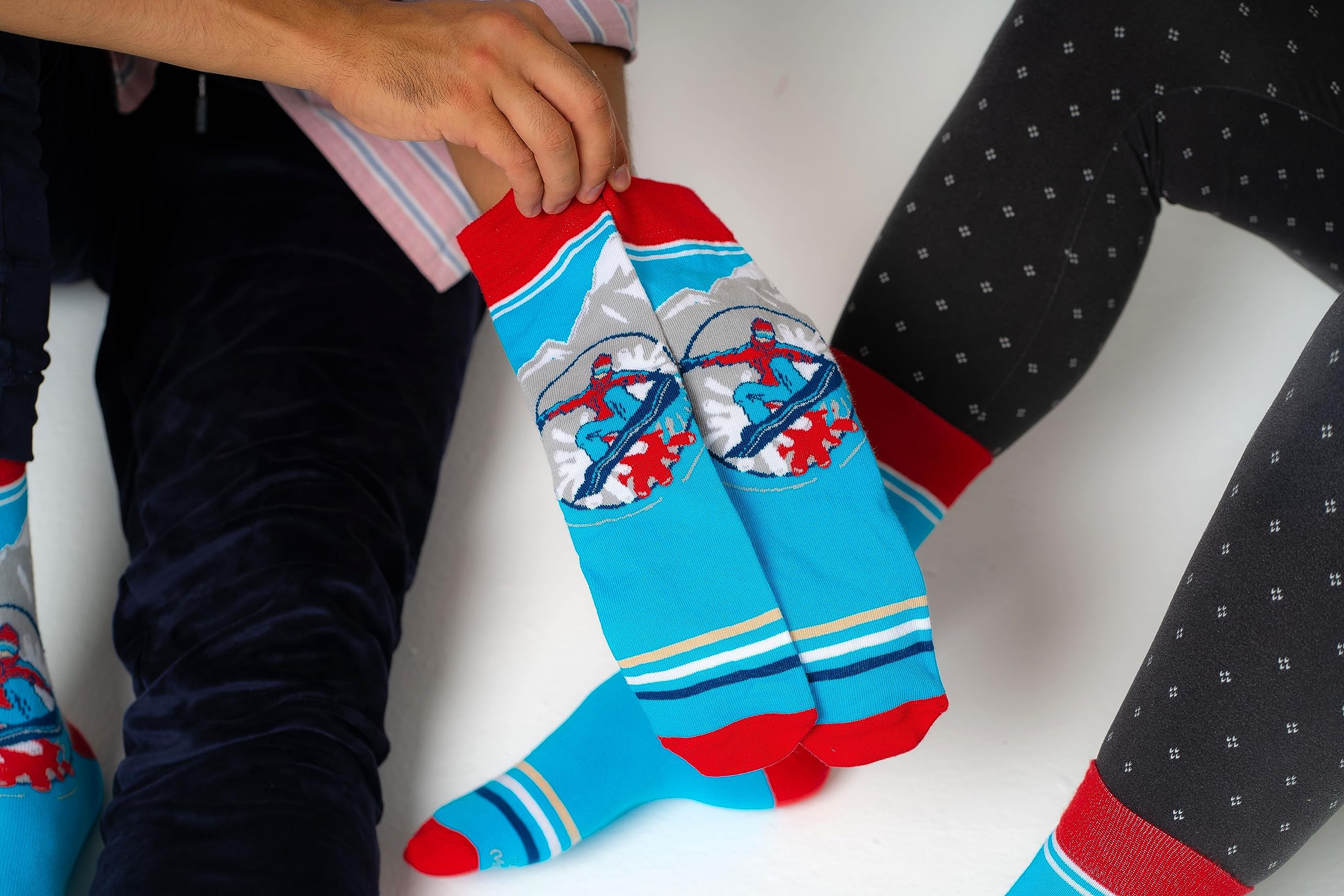 Rainbow Socks - Femme Homme drôle Chaussettes - Chaussettes d'hiver - 1 paire