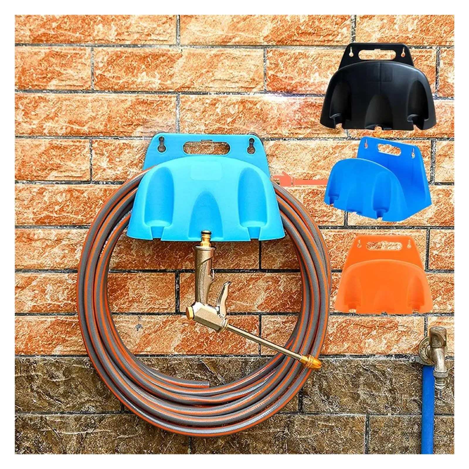 Forniture da giardino 1 pz Fissato Al Muro Tubo Da Irrigazione Da Giardino Tubo Gancio Cremagliera di Plastica Rubinetto Tubo di Irrigazione Organizzatore Supporto di Stoccaggio Tubo di Avvolgimento T