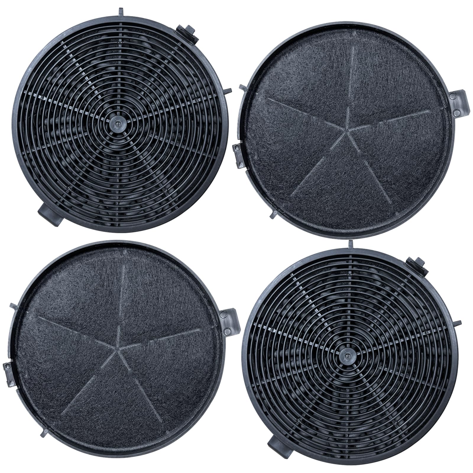 4er-Pack KF573 Aktivkohlefilter, Kompatibel mit Bomann DU 7600, DU 7601, DU 7607, DU 7609, DU 7611, Ersatzzubehör für Dunstabzugshauben