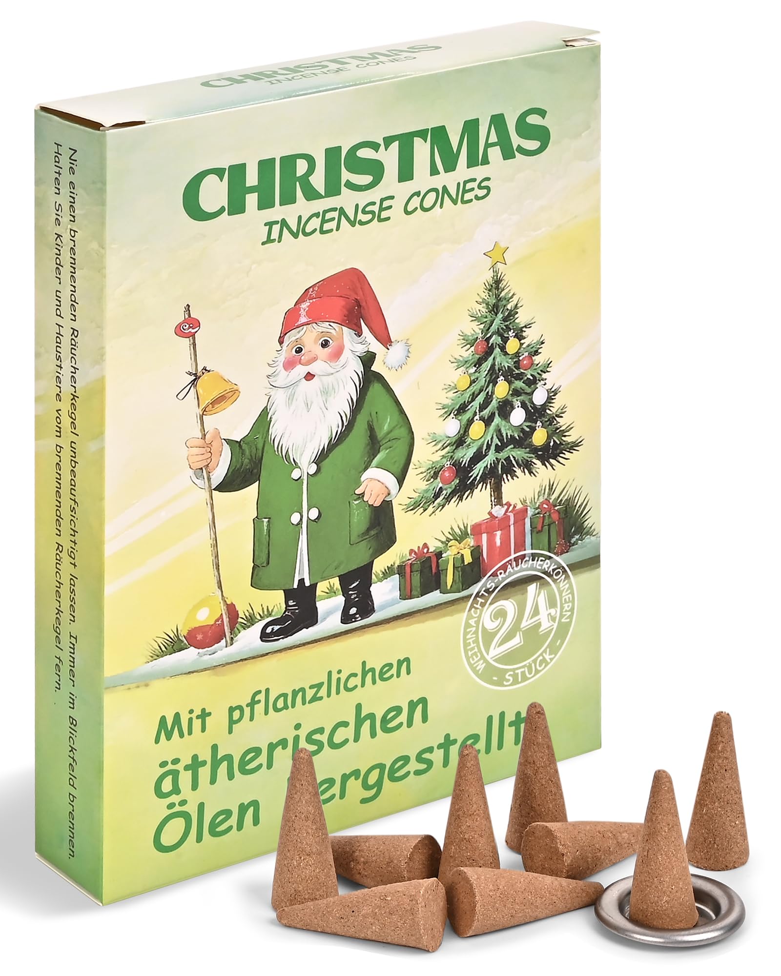 Weihnachts-Räucherkegel, Balsamtanne schafft eine warme, gemütliche Urlaubsatmosphäre mit festlichen Aromen, 96 Stück