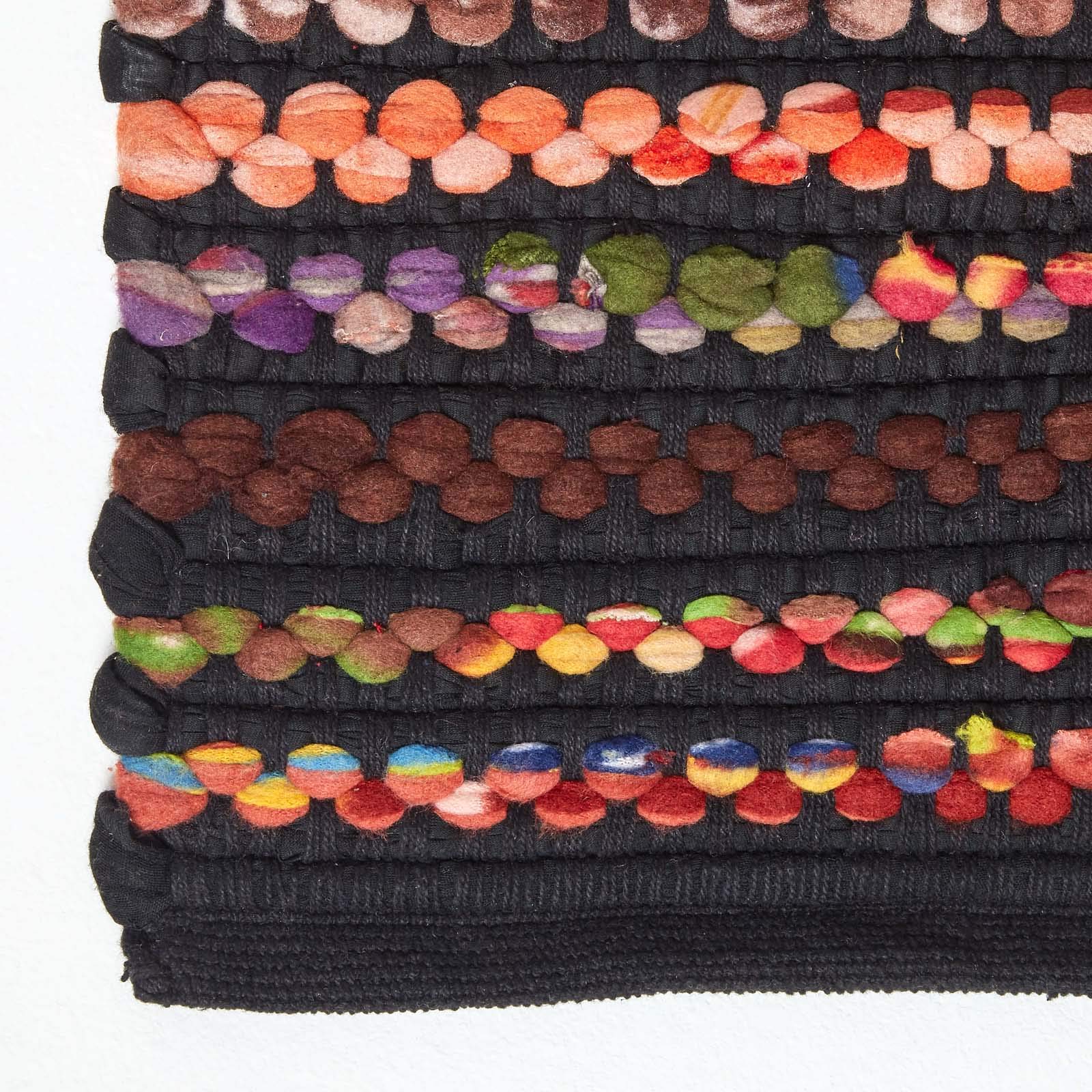 HOMESCAPES - Tapis tissé Chindi Multicolore, Fabrication Artisanale - Folk - 160 x 230 cm